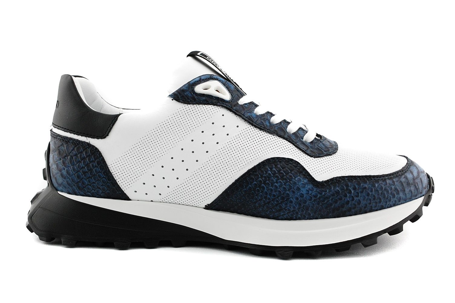 kan zijn overschreden kalligrafie Giorgio 02705 sneaker wit blauw croco combi online kopen bij Past Schoenen.